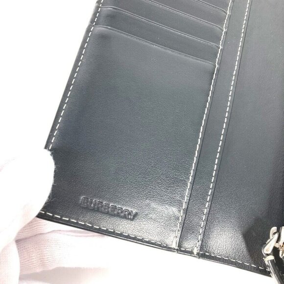 Auth BURBERRY 8052803 Long wallet giant check Bifold Long Wallet PVC Brown - Picture 12 of 12